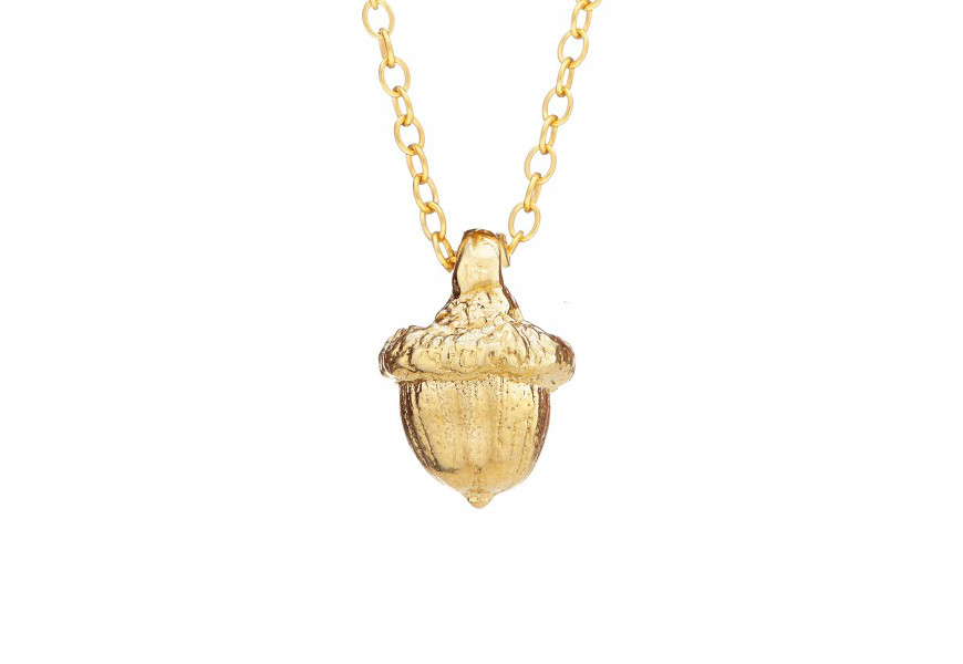 Gold Acorn Necklace by Chupi
