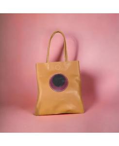 simple tote Baby tan burgundy and black. Product thumbnail image