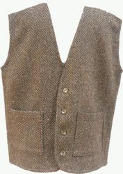 Tweed Waistcoat, Brown Herringbone by Kerry Woollen Mills. Product thumbnail image