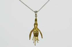 Fuchsia Pendant Gold Plated by Colin Johnson