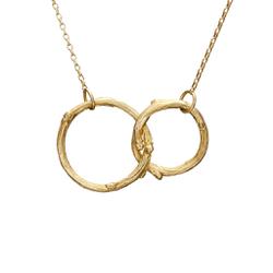Just the Two of Us Hawthorn Twig Necklace in Solid Gold by Chupi. Product thumbnail image