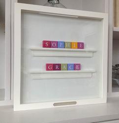 Framed Name in Colourful Type by Little Tree Crafts. Product thumbnail image
