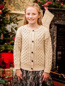 Children's Traditional Cardigan made with soft Merino Wool by Glenaran. Product thumbnail image