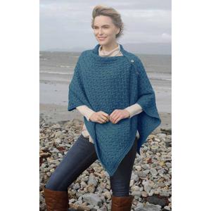 Buttoned Aran Cape in Merino Wool. Product thumbnail image