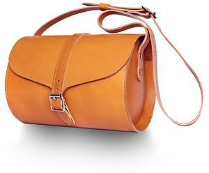 Leather Barrel Bag - Tan by Lovern. Product thumbnail image